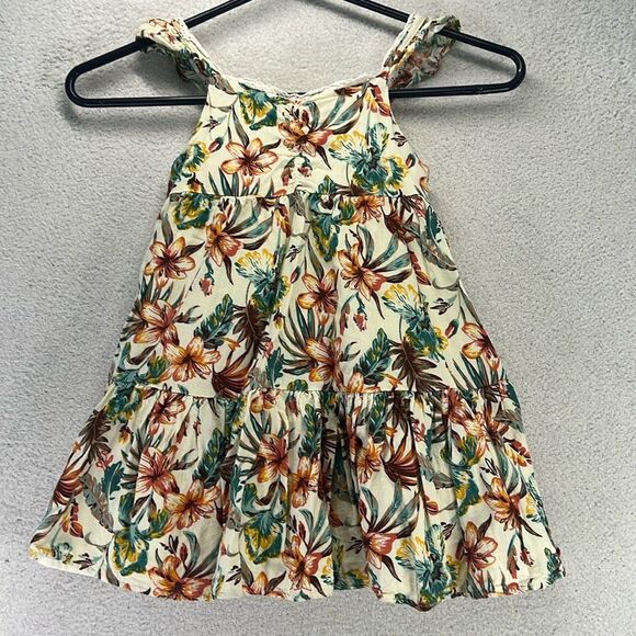 Tommy Bahama Toddler Girls Floral Linen Blend Tiered Sun Dress Size 4T - Picture 1 of 10